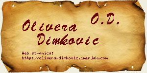 Olivera Dimković vizit kartica